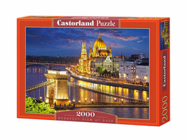 Пазлы Castorland 2000 Панорама Будапешта в сумерках