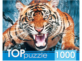 TOPpuzzle. Пазлы 1000 эл. ГИТП1000-2145 Грозный тигр