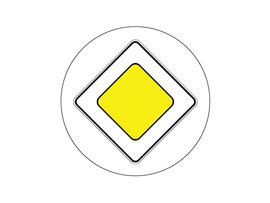 Значок светоотражающий "Главная дорога" СО-7983