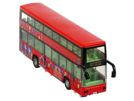 Модель метал. Автобус двухэтажный 22,5 см, свет/звук, двери, люк, инерц., кор. Арт.1705C051-R