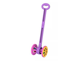 Каталка «Весёлые колёсики» с шариками (фиолетово-розовая)