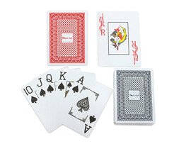 Набор карт из 2-х колод Покер (54 шт), синяя и красная рубашка ИН-5912