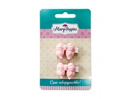 Набор зажимов для волос "Розовый бант" 2 шт. 3,5 см Mary Poppins Арт.455561