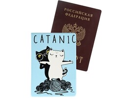 Обложка д/паспорта Котаник ПВХ slim ОП-0243