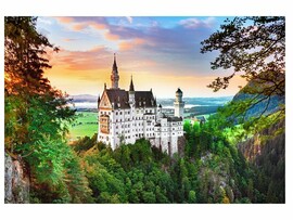 Палитра.Холст с красками 30х40 см по ном. Вид на замок в Баварии. Арт. ХК-6298