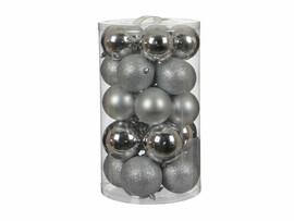 Набор шаров серебряных 6 см, 20 шт., полистирол. LR6020ABC
