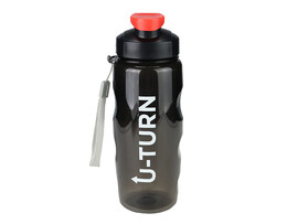 Бутылка для воды пласт. "U-Turn" 500 мл, крышка-защелка, черная УД-9392