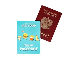 Обложка д/паспорта "Fast food" ПВХ slim ОП-4484