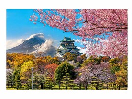 Палитра. Холст с красками 30х40 см по ном. Самурайский замок в Японии. Арт. ХК-6291