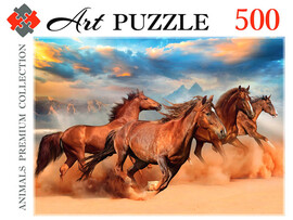 Artpuzzle. Пазлы 500 эл. Табун лошадей в пустыне. Арт. ШТК500-0452