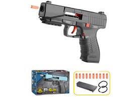 Пистолет "Toy Gun" 20 см, система-рогатка, стрел. мягк. пулями, в кор. Арт. 003