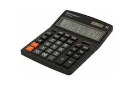 Калькулятор настольный BRAUBERG 20,6*15,5 см, 14 разр., дв. пит., черный