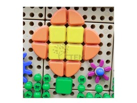 STEM Стена Геометрические колышки, 256 шт (8 цветов) набор 1