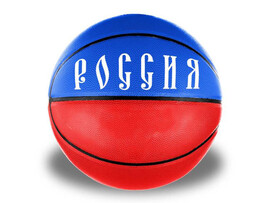 Мяч баскетбольный Россия, р-р 5, резина + камера. BS-500-RUS