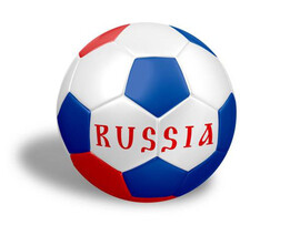 Мяч футбольный Россия, р-р 5, ПВХ 1 слой. SC-1PVC300-RUS-1