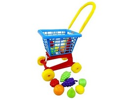 Тележка "Supermarket" №1 + набор продуктов (в сеточке)
