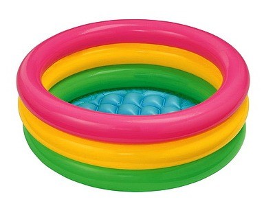 Бассейн "Радуга" с надувным дном 86х25см, 45л 58924