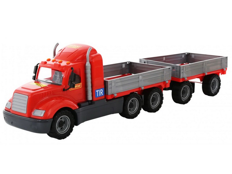 "Майк", автомобиль бортовой 86 см с прицепом (в сеточке)