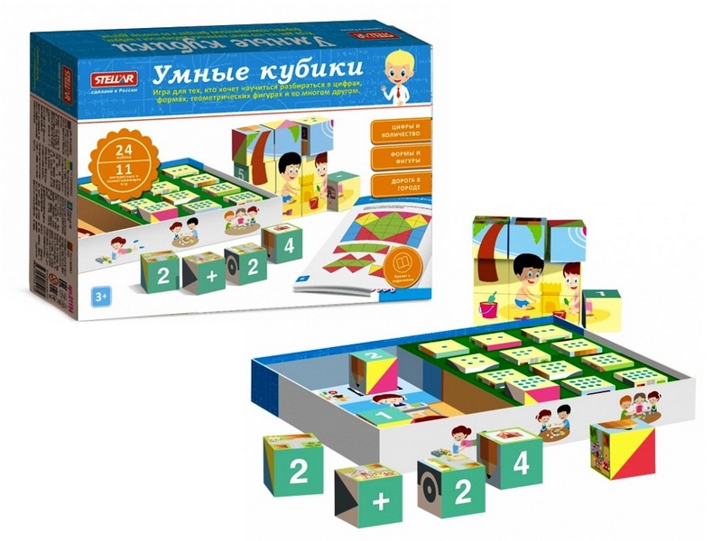 Донецк игрушка оптом Настольная игра "Умные кубики"