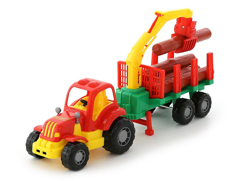 "Крепыш", трактор с полуприцепом-лесовозом 48 см