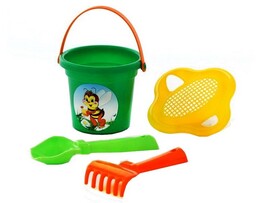 Набор №28: ведро малое, ситечко-цветок, совок №2, грабельки №2 доставка оптом в Донецк