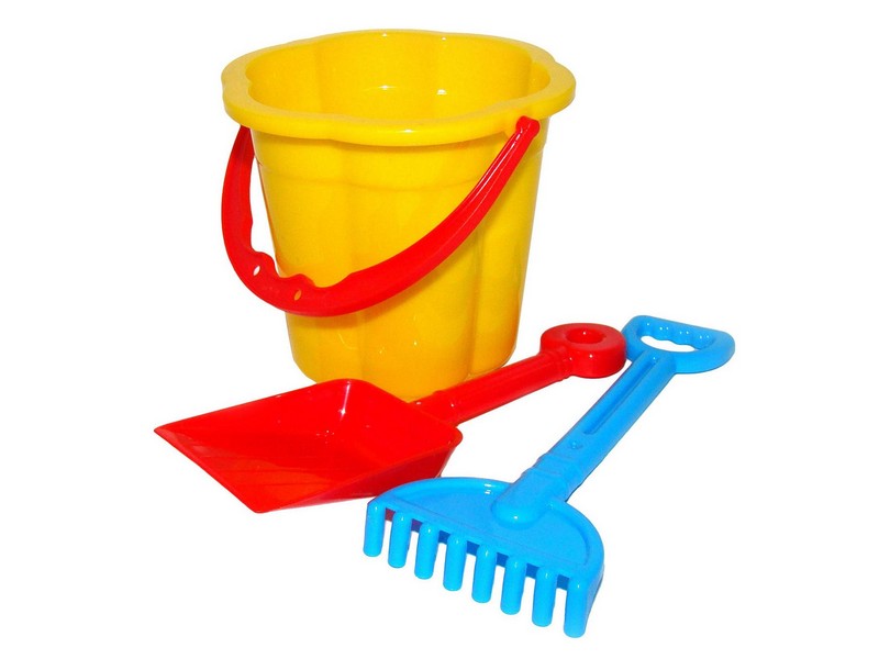 Донецк игрушка оптом Набор №66: ведро-цветок малое, лопатка малая №3, грабельки малые №3
