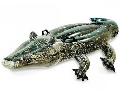 Надувной плотик "Крокодил" с ручками 170х86 см 57551