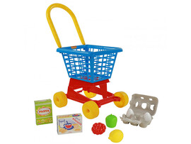 Тележка "Supermarket" №1 + набор продуктов №2 (в сеточке)