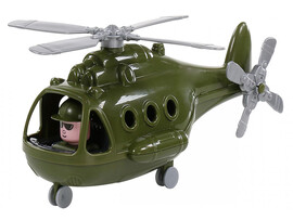 Вертолёт военный "Альфа" 29 см (в сеточке)