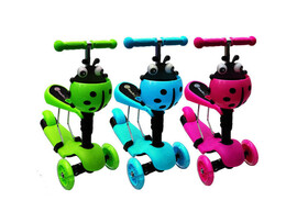 Самокат трехколесный с сиденьем (свет. колеса) SY-S171 доставка оптом в Донецк