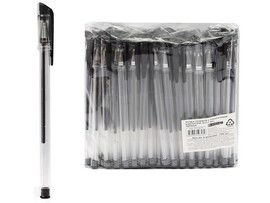 Ручка гел. Черная, 0.7 мм, прозр. корп. РГ-0653 (кратно 100)