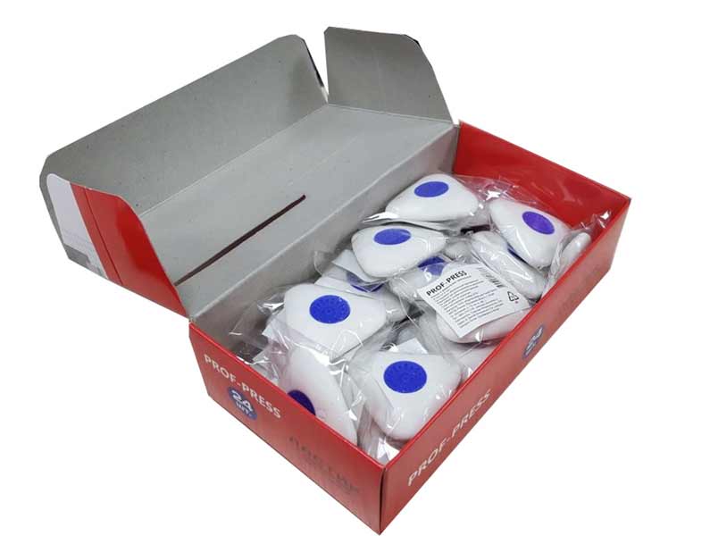 Ластик синтетич. каучук 10х45х45 мм, треугол. с держат., белый. Л-3204