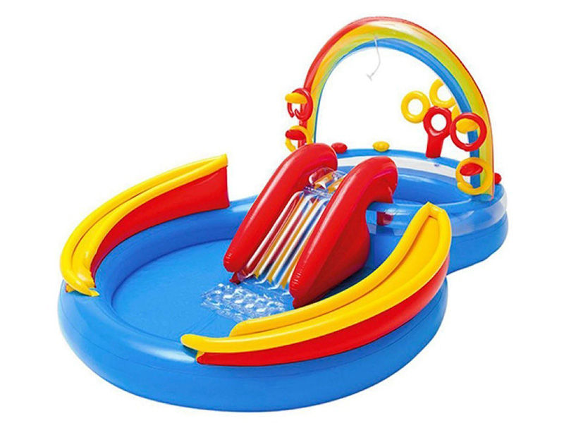 Игровой центр "Радуга" с горкой, распылителем 428л, 297*193*135см 57453