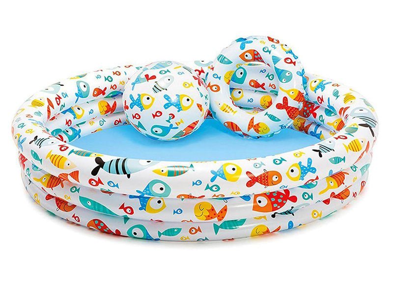 Бассейн Рыбки с мячом и кругом 132*28см, 204л 59469