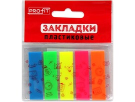 Закладки самокл. пласт. 45х6мм, 8цв.*25л. ЗС-1875-WB