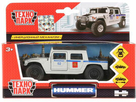 Машина металл. Hummer H1 Пикап Полиция 12 см, дв., инерц. Технопарк