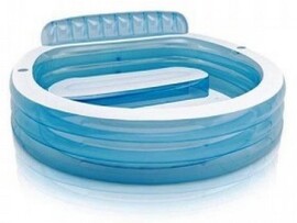 Бассейн "СЕМЕЙНЫЙ ОТДЫХ" с диваном и подстаканниками 224*216*76см, 640л 57190NP доставка оптом в Донецк