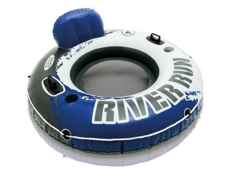 Донецк игрушка оптом Надувной круг с ручками "RIVER RUN" с сетчатым дном 135см 58825EU