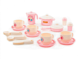 Набор детской посуды "Хозяюшка" на 4 персоны (V6) (28 эл.) (в сеточке)
