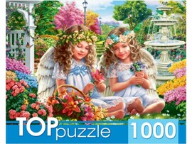 TOPpuzzle. Пазлы 1000 эл. Два нежных ангелочка. ХТП1000-2176