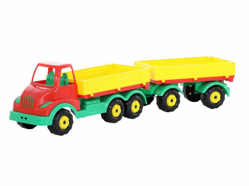 Донецк игрушка оптом Автомобиль бортовой с прицепом "Муромец"