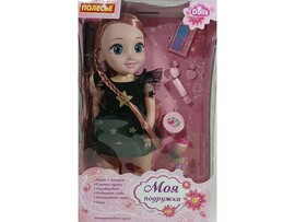 Кукла "Милана" 37 см в салоне красоты с аксесс. (6 эл.) (ходит, танцует, разговаривает, поёт, рассказ. сказки, воспроизв. мелодии, повторяет слова, туфельки свет.) (в коробке)