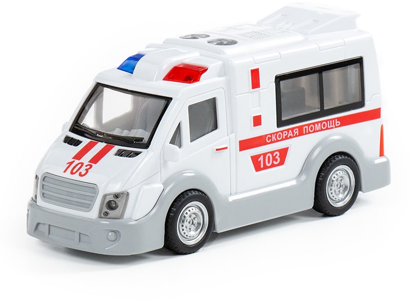 "Скорая помощь", автомобиль инерционный 22 см (свет и звук) (в коробке)