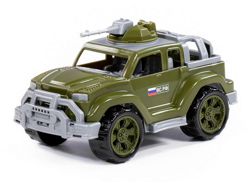 Автомобиль-джип военный "Легионер-мини" 22 см с 1-м пулемётом (в сеточке)