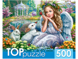 TOPpuzzle. Пазлы 500 эл. Ангелочек и кролики. ХТП500-4238