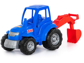 Трактор "Чемпион" (синий) с лопатой 36 см (в сеточке)