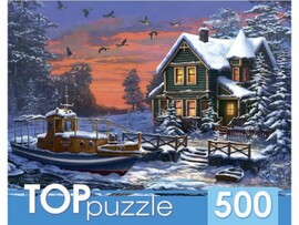 TOPpuzzle. Пазлы 500 эл. Зимний пейзаж. ХТП500-6818