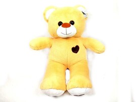 Мишка сердце бежевый 43см 202007/14/43 доставка оптом в Донецк