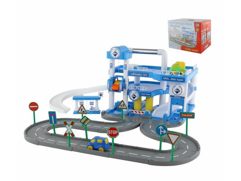 Донецк игрушка оптом Паркинг "ARAL" 3-уровневый с дорогой в коробке