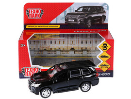 Машина металл. Lexus LX-570 12см, откр. двери, инерц., черн. в кор. Технопарк